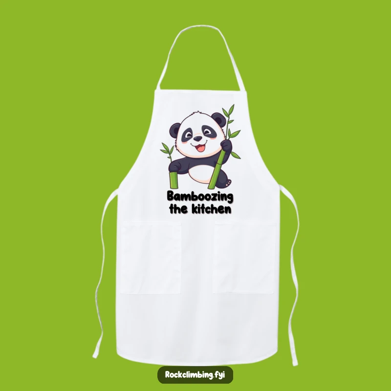 Funny Panda Climber Apron - Conquer Your Kitchen Bamboo