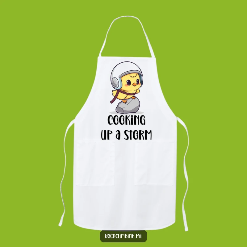 Funny Determined Chick Apron: Cook with Helmet Grit Style Gift