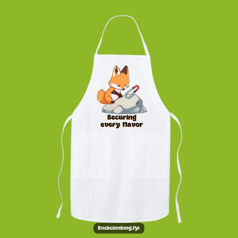 Funny Fox Climbing Prep Apron: Hilarious Kitchen Gear for Meticulous Cooks