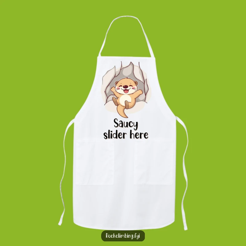 Funny Otter Sliding Apron: Joyful Kitchen Fun, Perfect Gift!