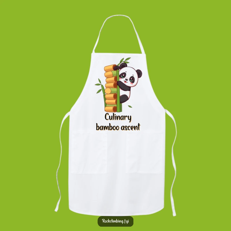 Funny Panda Climbing Apron: Cook with Hilarious Determination