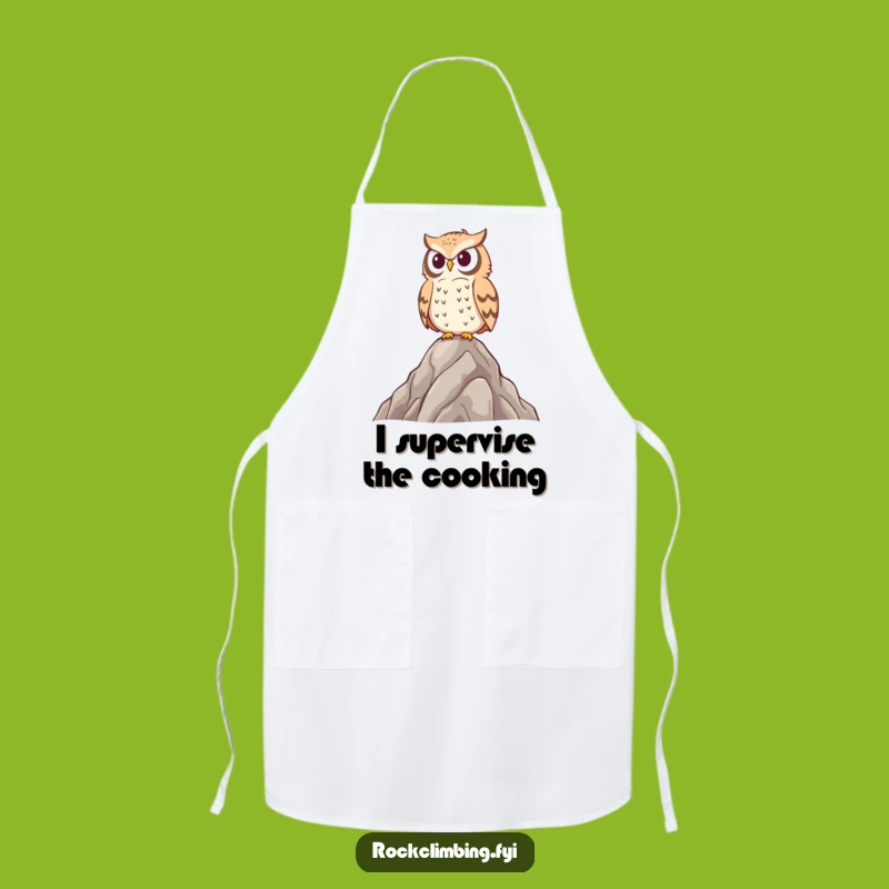 Funny Proud Owl Peak Surveyor Apron - Hilarious Chef's Gift for Kitchen Wizards