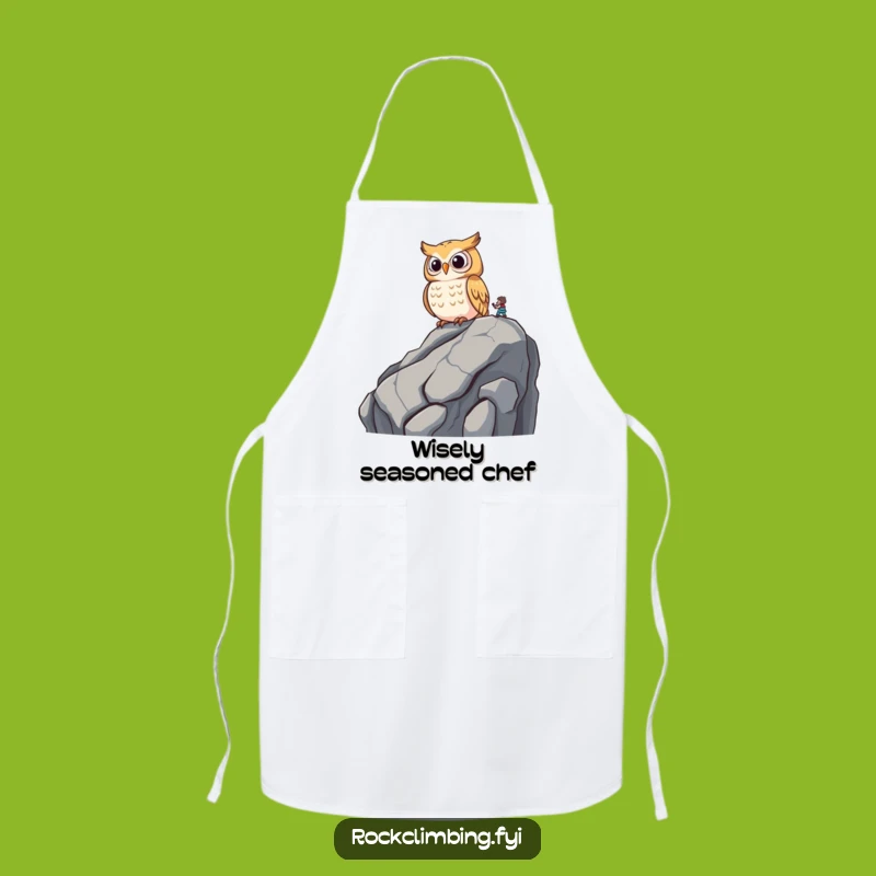 Funny Wise Owl Apron: Observe and Cook, Funny Gift
