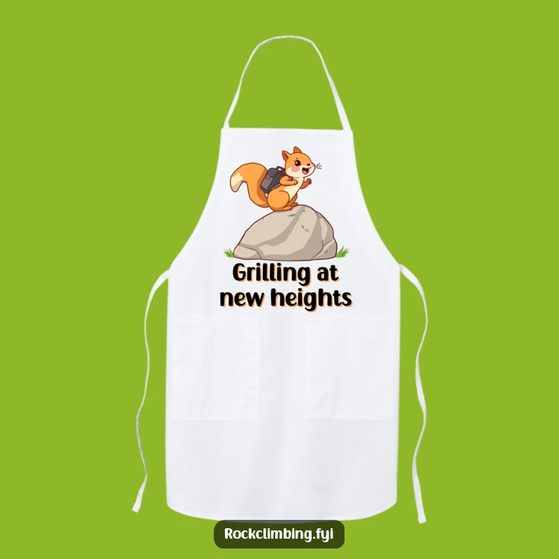 Funny Adventurous Squirrel Apron: Cook with Joyful Backpack Style Gift