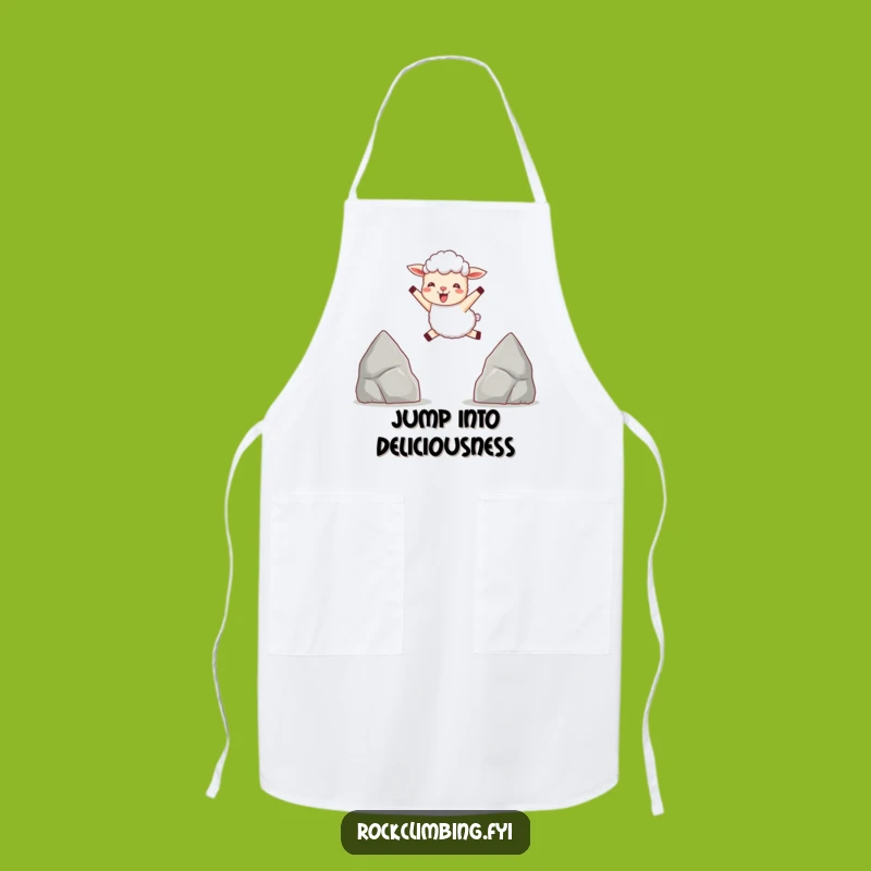 Funny Sheep Leaping Apron: Kitchen Joy, Humorous Cooking Gift
