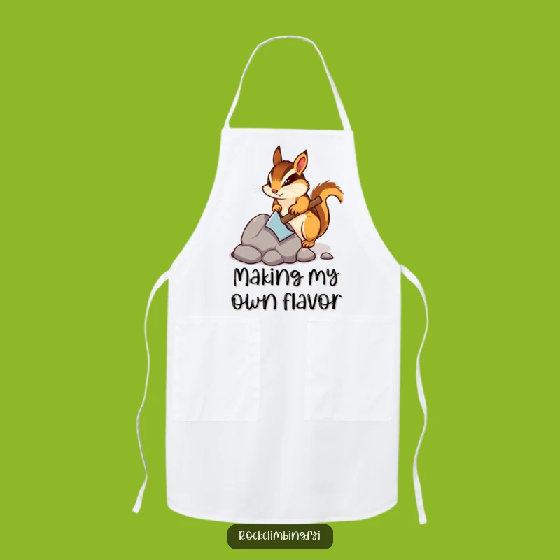 Funny Chipmunk Pickaxe Apron - Hilarious Miner Gift for Cooks