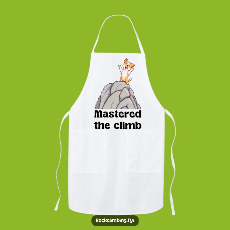 Funny Dog Summit Apron: Chef's Triumph, Hilarious Funny Gift for Cooks