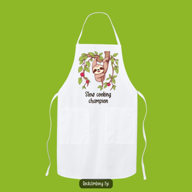 Funny Sloth Dangle Apron - Chill in the Kitchen