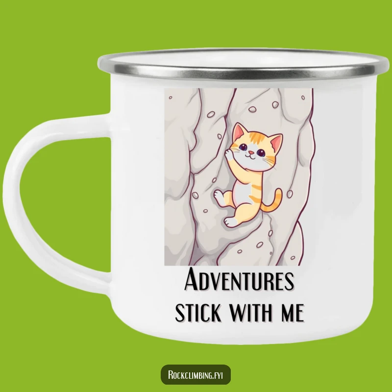 Funny Cat Climber Camping Mug: Your Hilarious Companion for Feline Adventures
