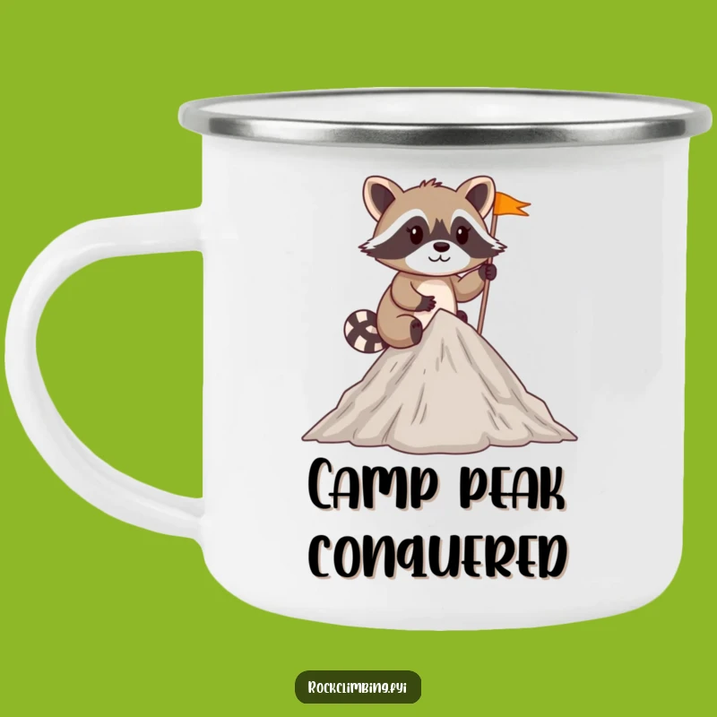 Funny Raccoon Explorer Camping Mug: Summit Brew, Perfect Funny Gift