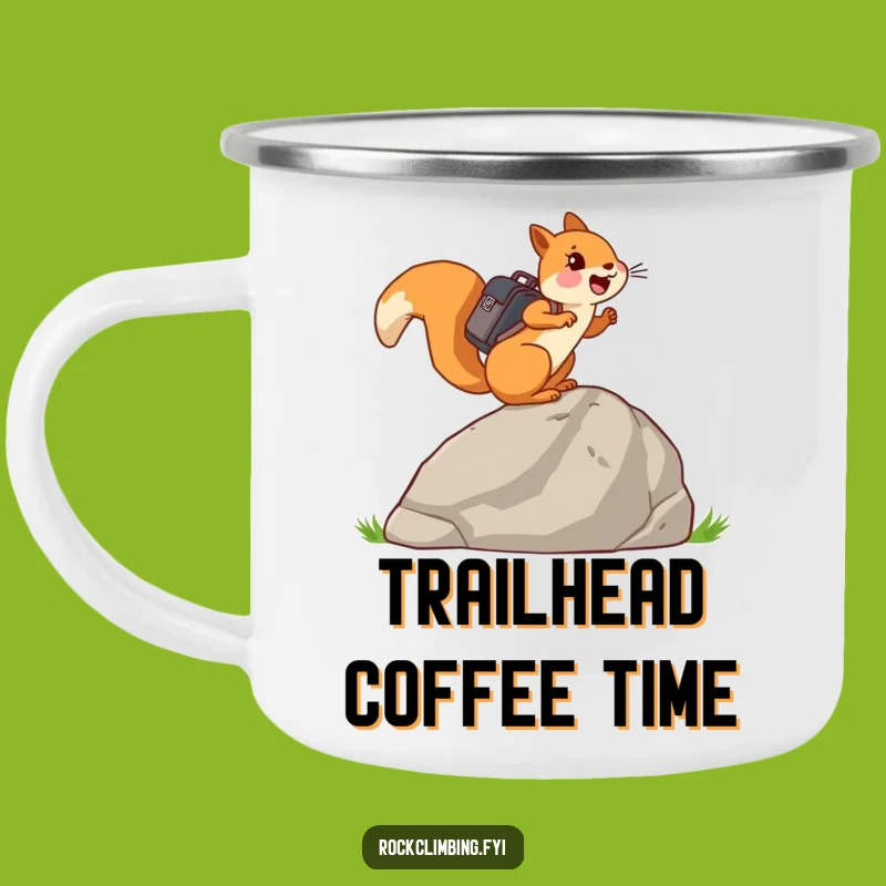 Funny Adventurous Squirrel Camping Mug: Your Joyful Backpack Companion Gift