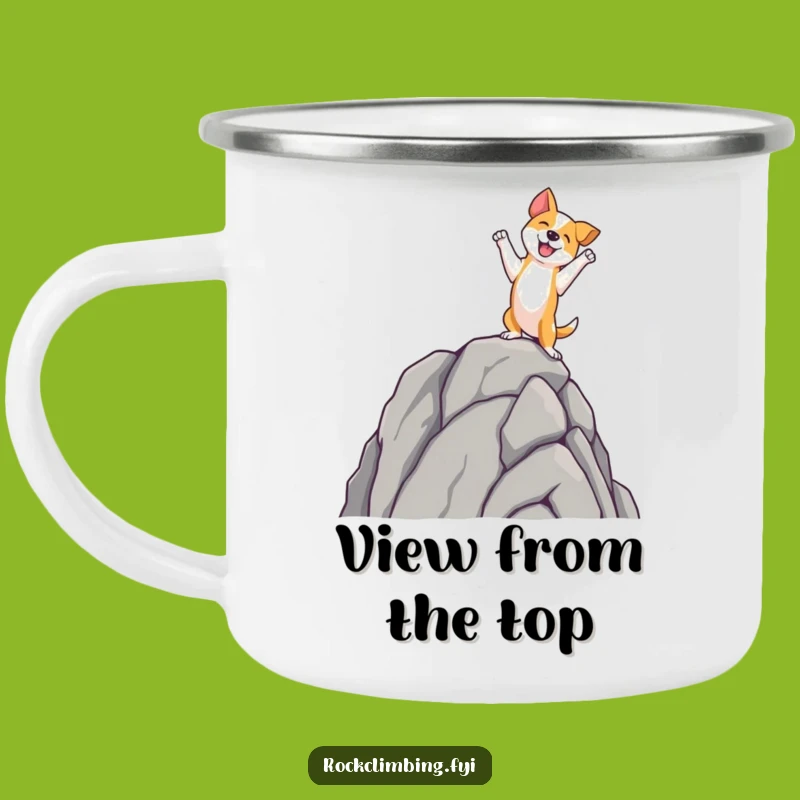 Funny Dog Summit Camping Mug: Trail-Ready Triumph, Perfect Funny Gift