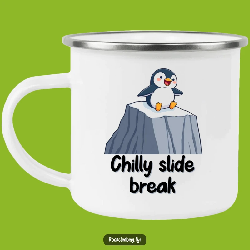 Funny Penguin Slider Camping Mug - Outdoor Fun, Perfect Adventure Funny Gift!