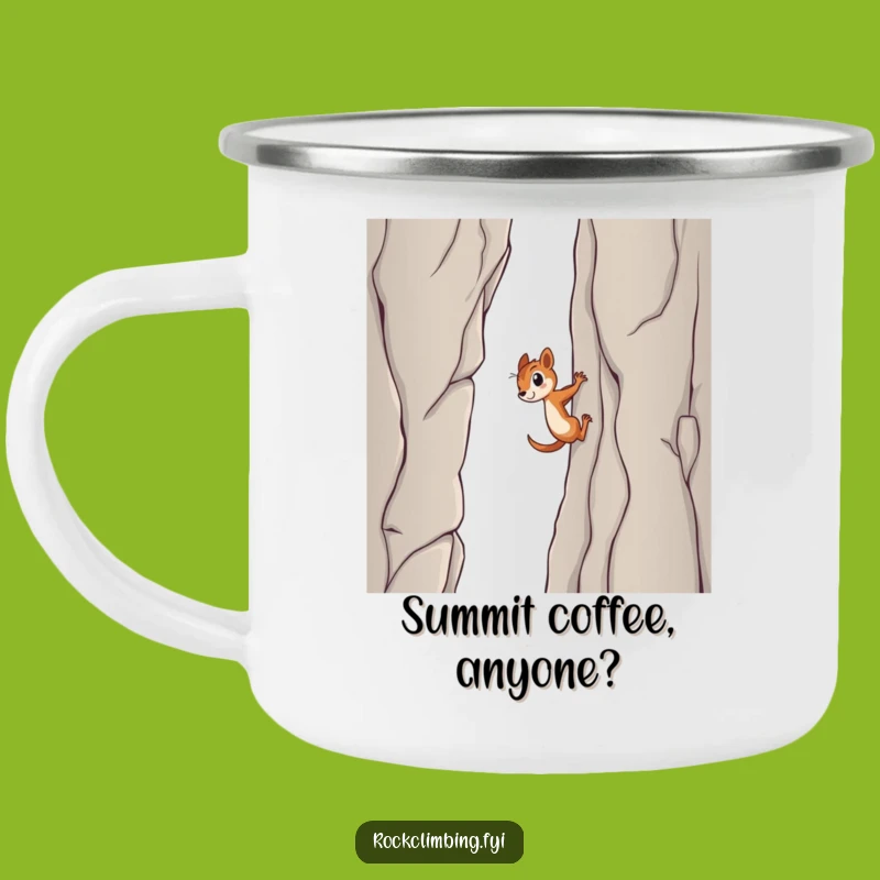 Funny Squirrel Cliff Conqueror Camping Mug: Hilarious Outdoor Drinkware for Adventurers