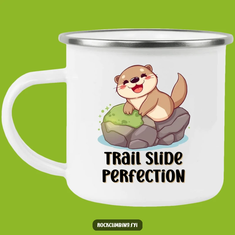 Funny Otter Sliding Camping Mug: Adventure-Ready & Hilarious Drinkware