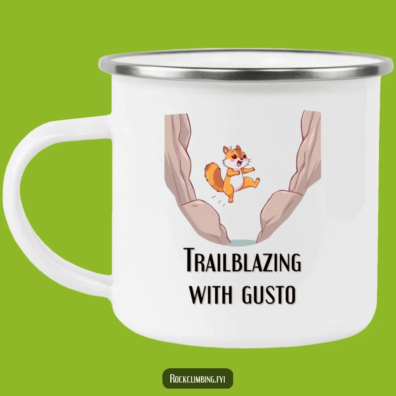 Funny Squirrel Leap Camping Mug: Adventure Fuel, Perfect Funny Gift