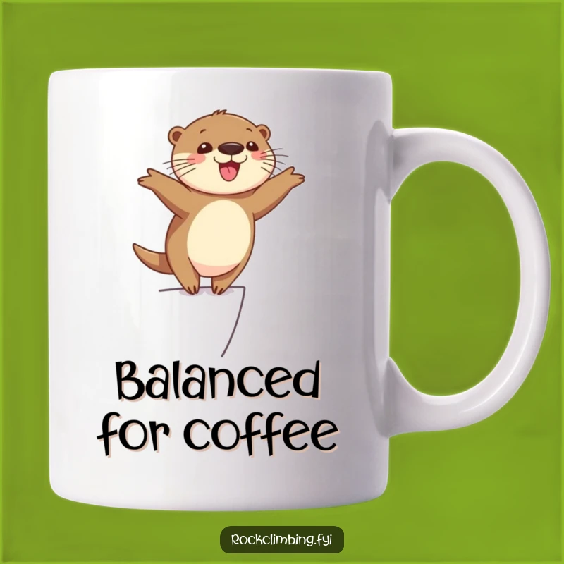 Funny Otter Balance Mug - Hilarious Wildlife Gift for Wobbly Coffee Lovers