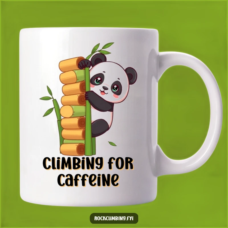 Funny Panda Climbing Mug: Hilarious Motivation for Tough Goals Gift