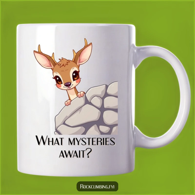 Funny Curious Deer Mug: A Hilarious Gift for Nature Watchers and Hikers