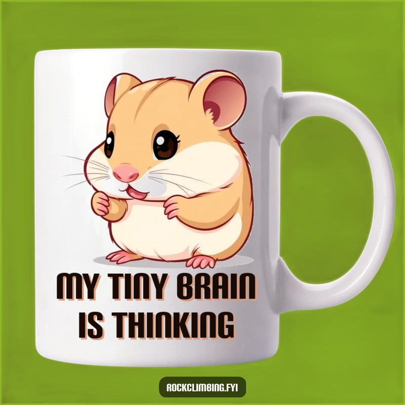 Funny Curious Hamster Climber Mug - Hilarious Adventure Gift for Tiny Explorers