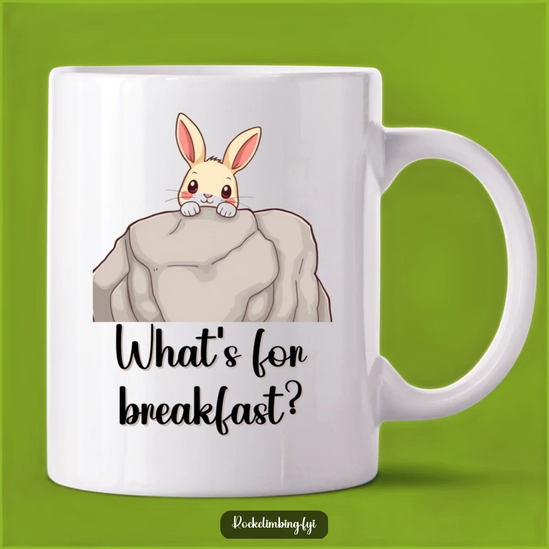 Funny Curious Rabbit Mug: Peek into Adventure with This Adorable Critter Gift