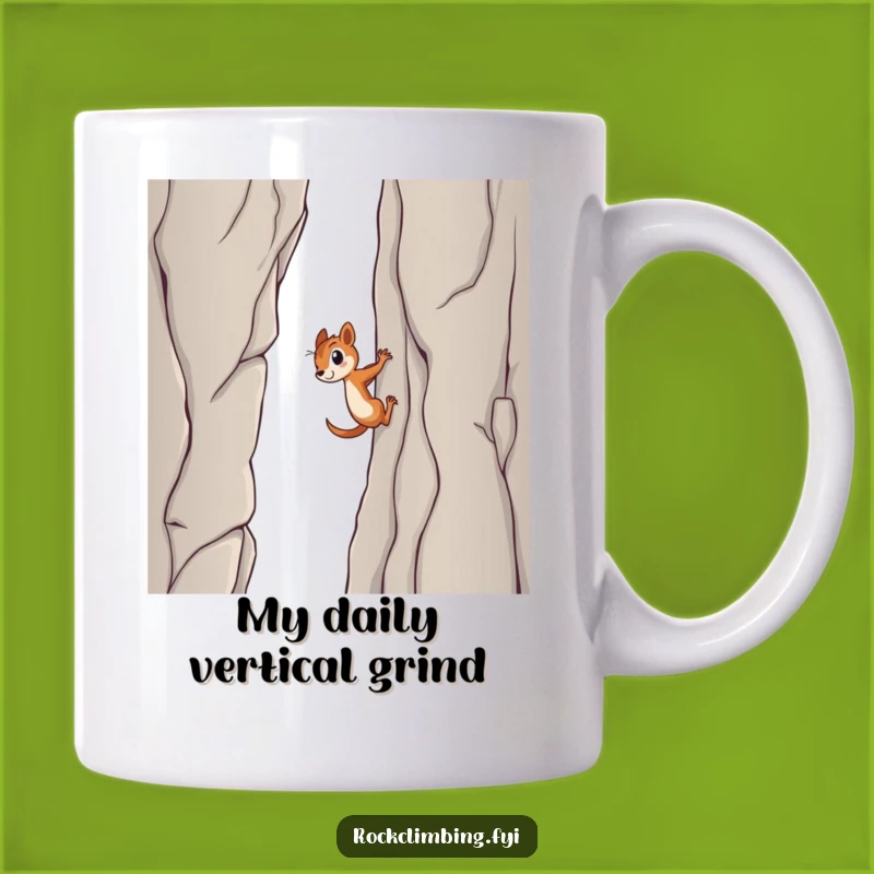 Funny Squirrel Cliff Conqueror Mug: A Hilarious Adventure Gift for Climbers