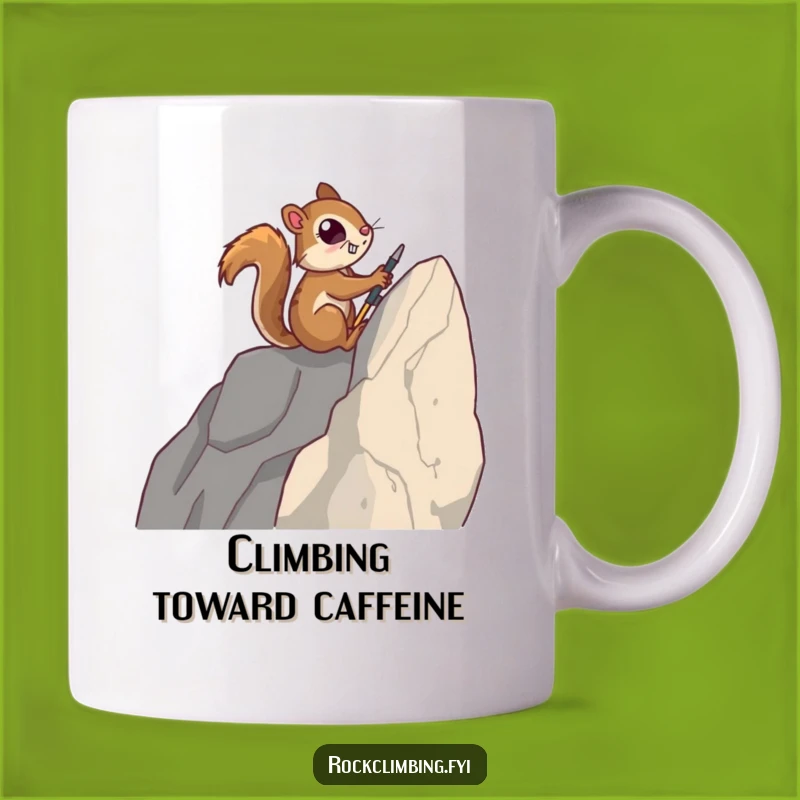 Funny Squirrel Rock Climber Mug: Determination - A Perfect Funny Gift