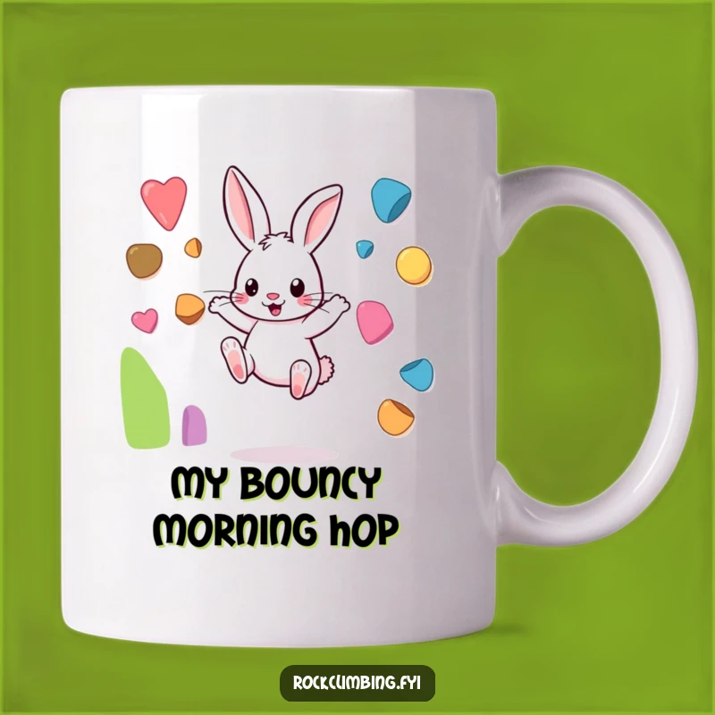 Funny Rabbit Bouldering Mug: Hilarious Gift for Climbers and Animal Lovers Alike