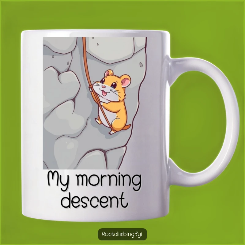 Funny Hamster Rappelling Mug: The Ultimate Funny Adventure Gift for Climbers