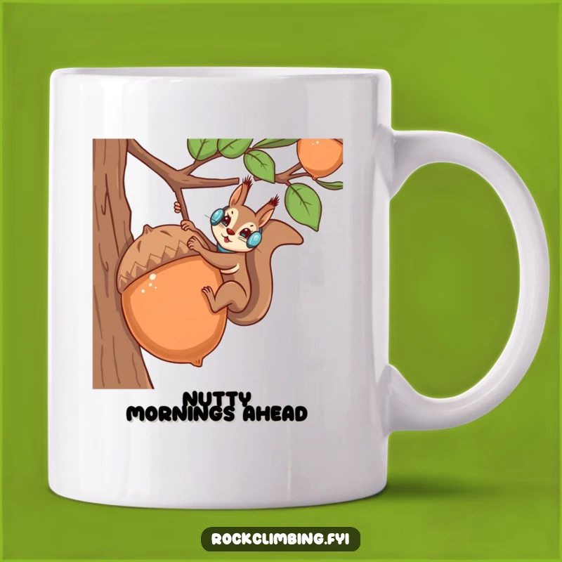 Funny Squirrel Climber Mug - Adventurous Acorn Scaling Gift