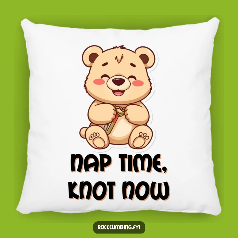 Cozy Funny Bear Cub Knot Pillow: Soft & Hilarious Decor for Adventure Lovers