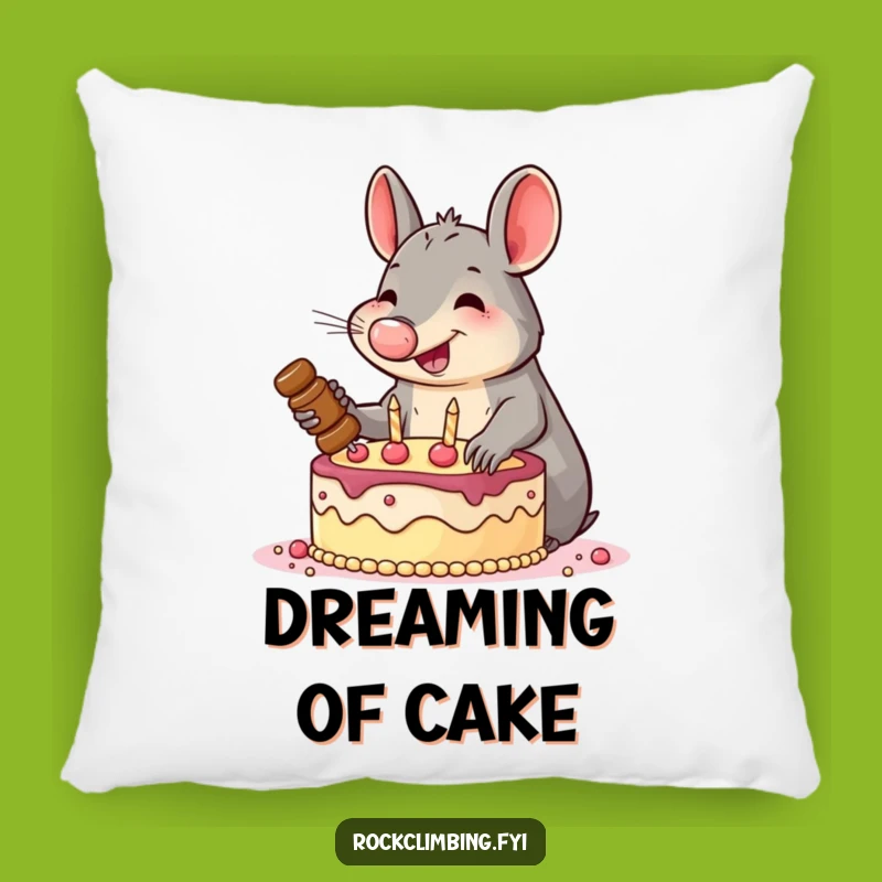 Funny Aardvark Cake Climber Pillow: Comfort for Your Conquests!