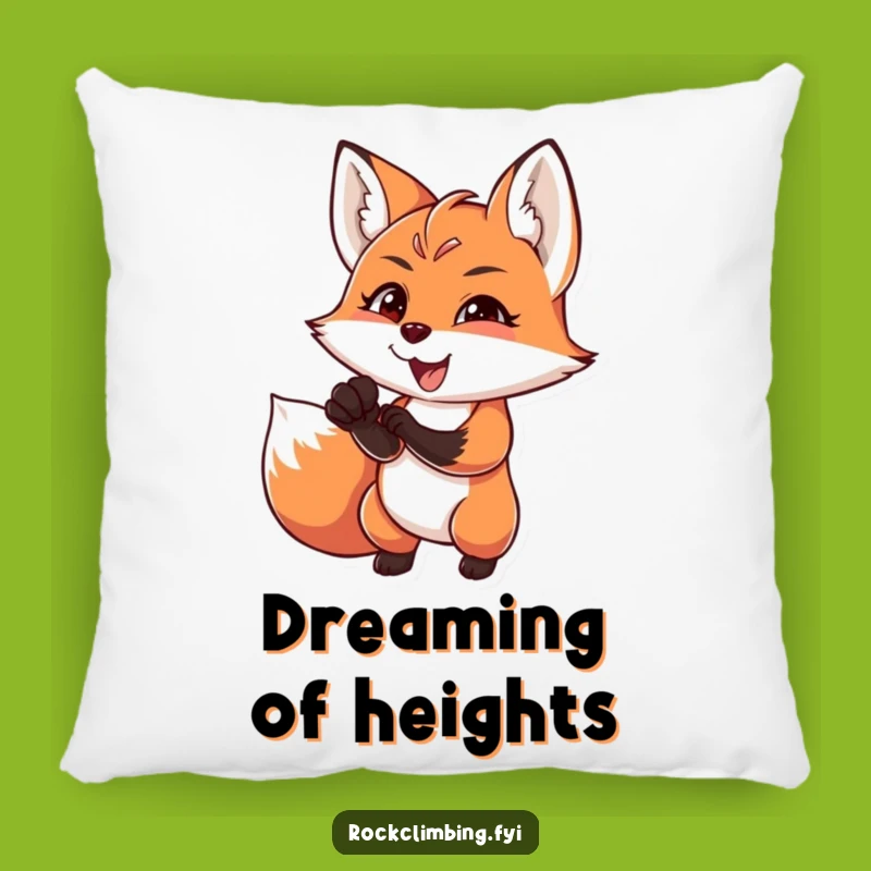 Funny Fox Climber Pillow - Comfy and Hilarious Accent for Adventure Lovers