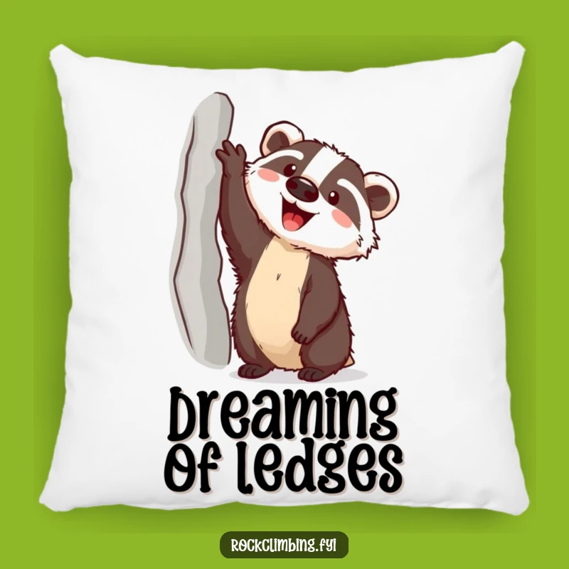 Funny Badger Climbing Pillow: Comfy & Hilarious Support for Your Adventures