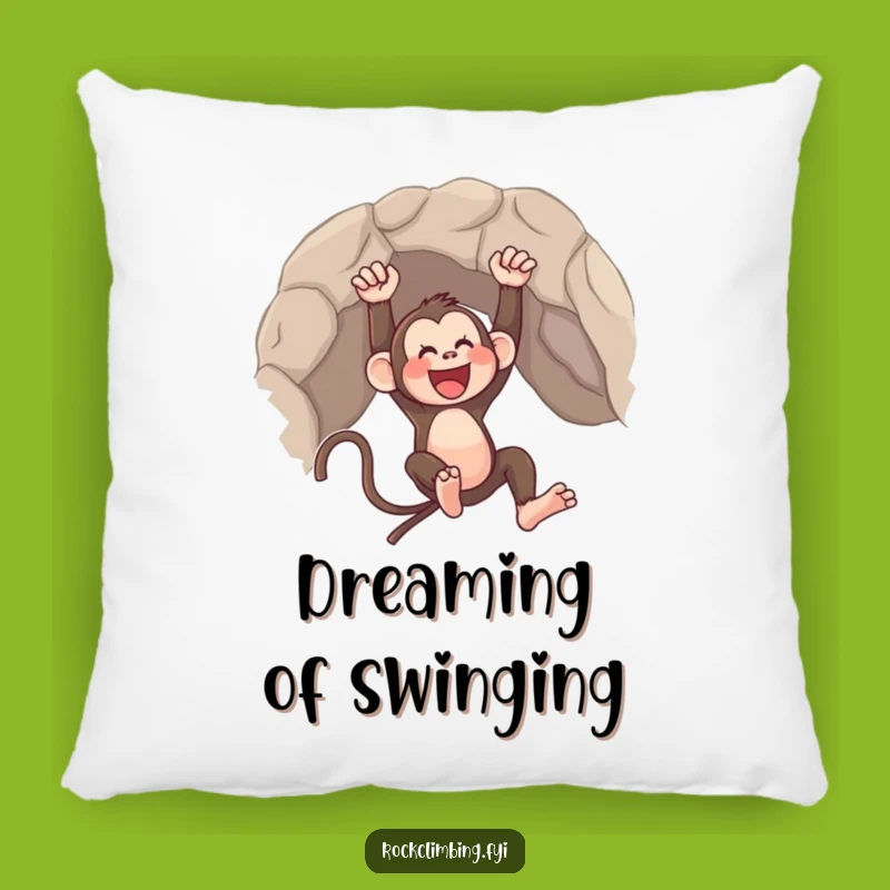 Funny Monkey Swinging Pillow - Comfy Primate Accent Pillow!