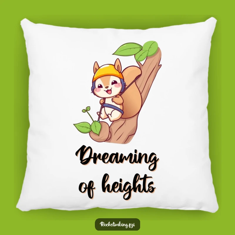 Funny Squirrel Rappelling Pillow: Comfy & Hilarious Accent for Adventurous Souls