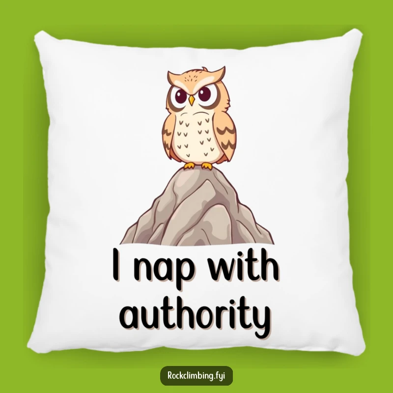 Funny Wise Owl Peak Surveyor Pillow - Comfortable and Hilarious Home Decor