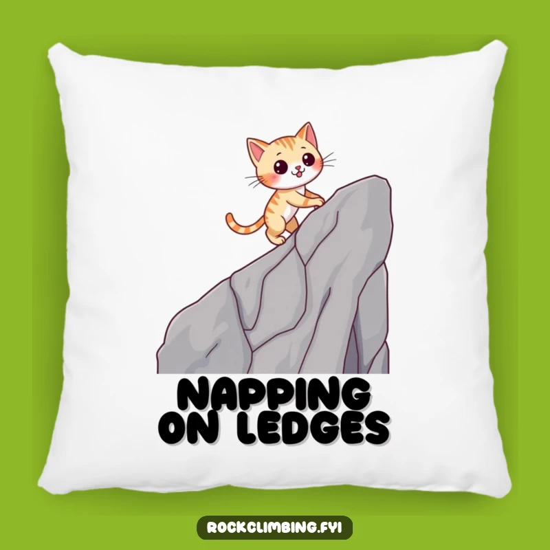 Cute Funny Cat Cliff Climb Pillow: Comfy Cuddles and Winks