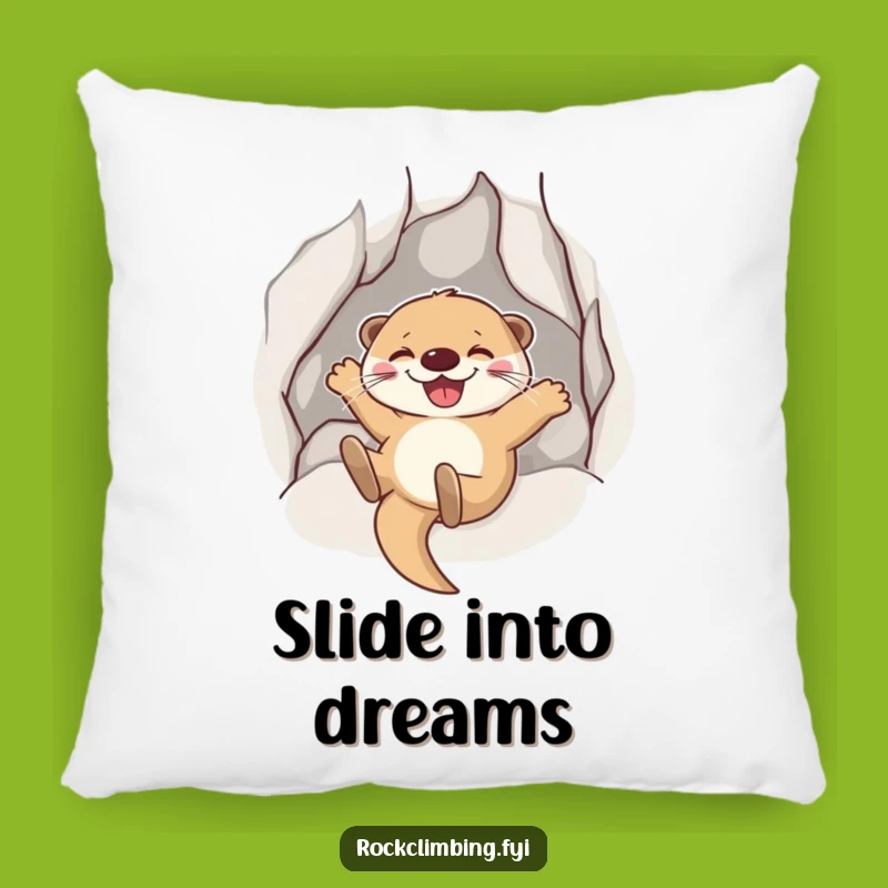 Funny Otter Sliding Pillow: Cozy Joyful Accent, Perfect Gift!