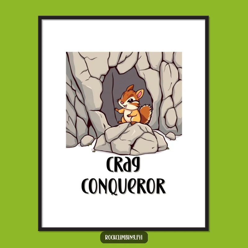 Funny Chipmunk Rock Digital Print: Adventure Wall Art, Instant Funny Gift Decor