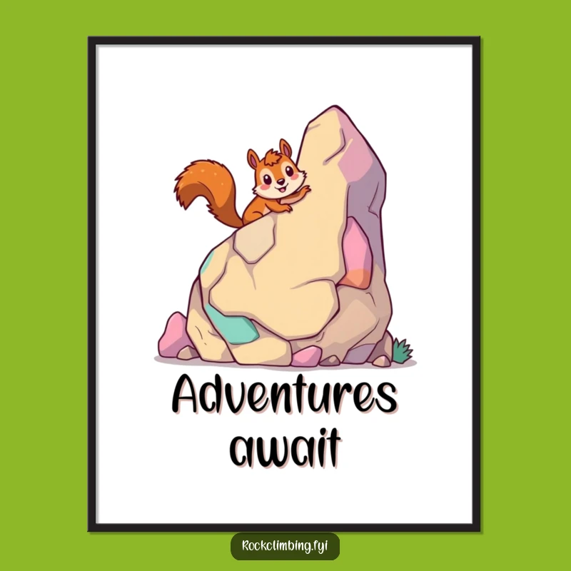 Funny Giddy Squirrel Digital Art, Vibrant Cartoon Decor, Instant Funny Gift