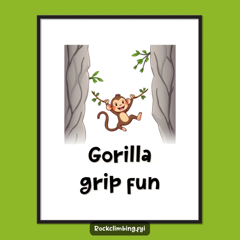 Funny Monkey Vine Swing Digital Art: Instant Playfulness for Your Space