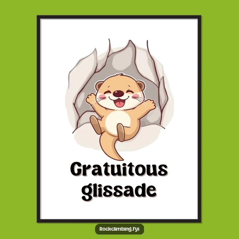 Funny Otter Sliding Digital Print: Joyful Art, Perfect Playful Decor!