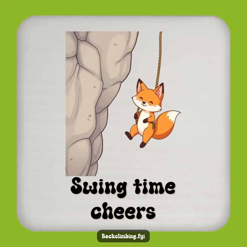 Funny Fox Rope Swing Coaster: Playful Crag Protector - Unique Gift