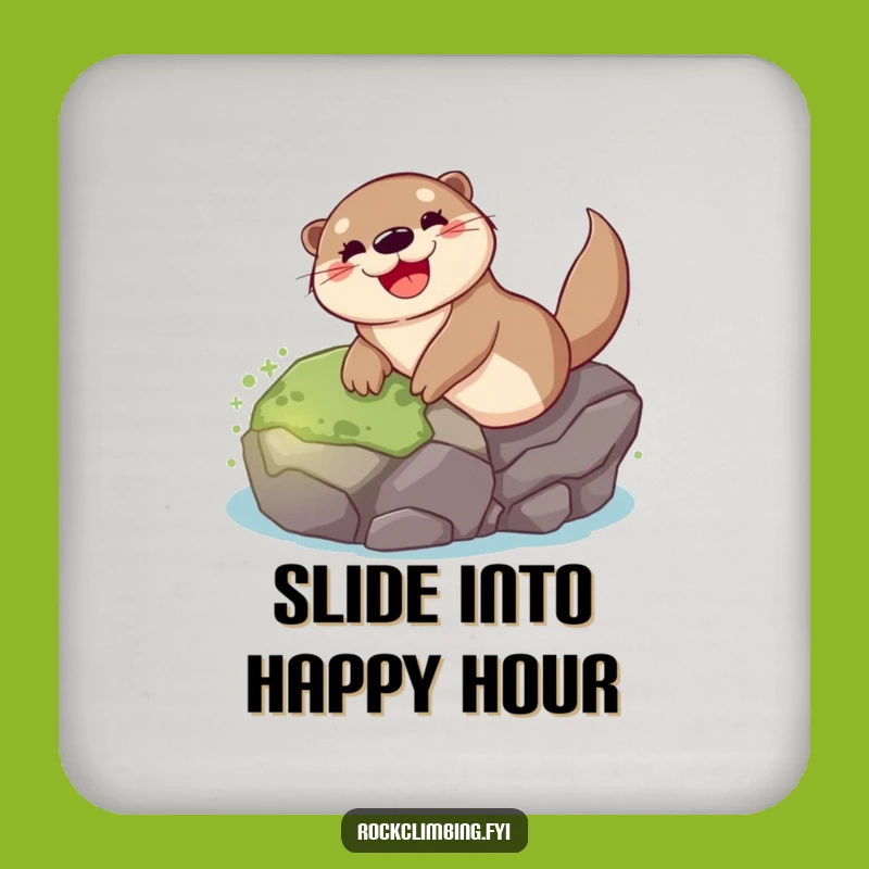 Funny Otter Sliding Drink Coaster: Protect Surfaces with Playful Charm