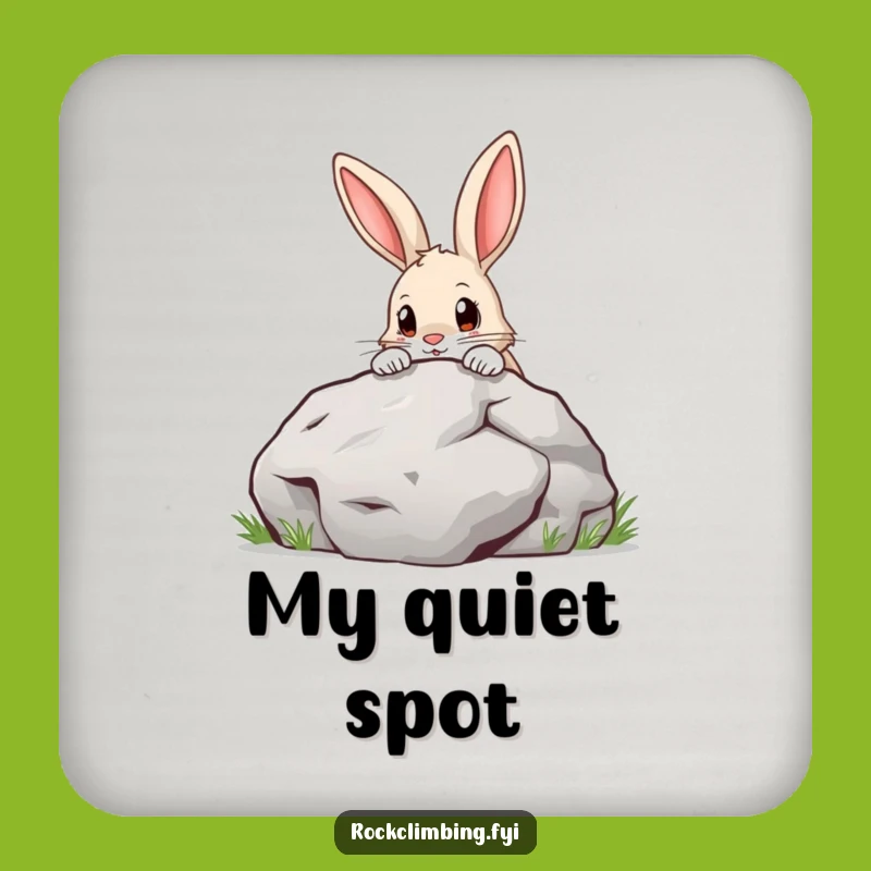 Funny Rabbit Boulder Drink Coaster: Protect Surfaces with Curious Determination