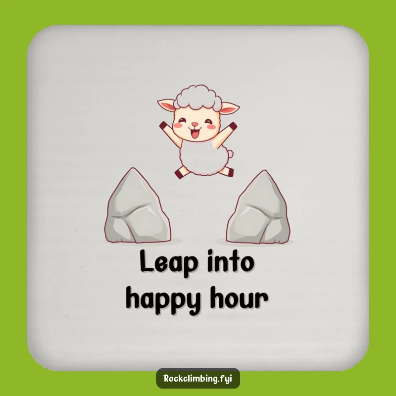 Funny Sheep Leaping Coaster: Joyful Sip, Humorous Drink Protection Gift