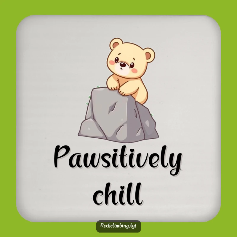 Funny Bear Cub Climbing Coaster: Protect Tables with Grit