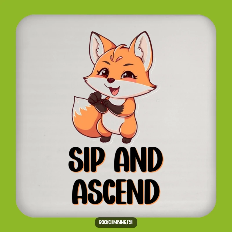 Funny Fox Climber Coaster - Hilarious Protection for Tables for Outdoor Lovers