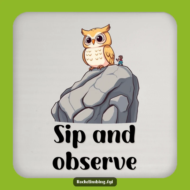 Funny Wise Owl Coaster: Protect Surfaces, Hilarious Funny Gift